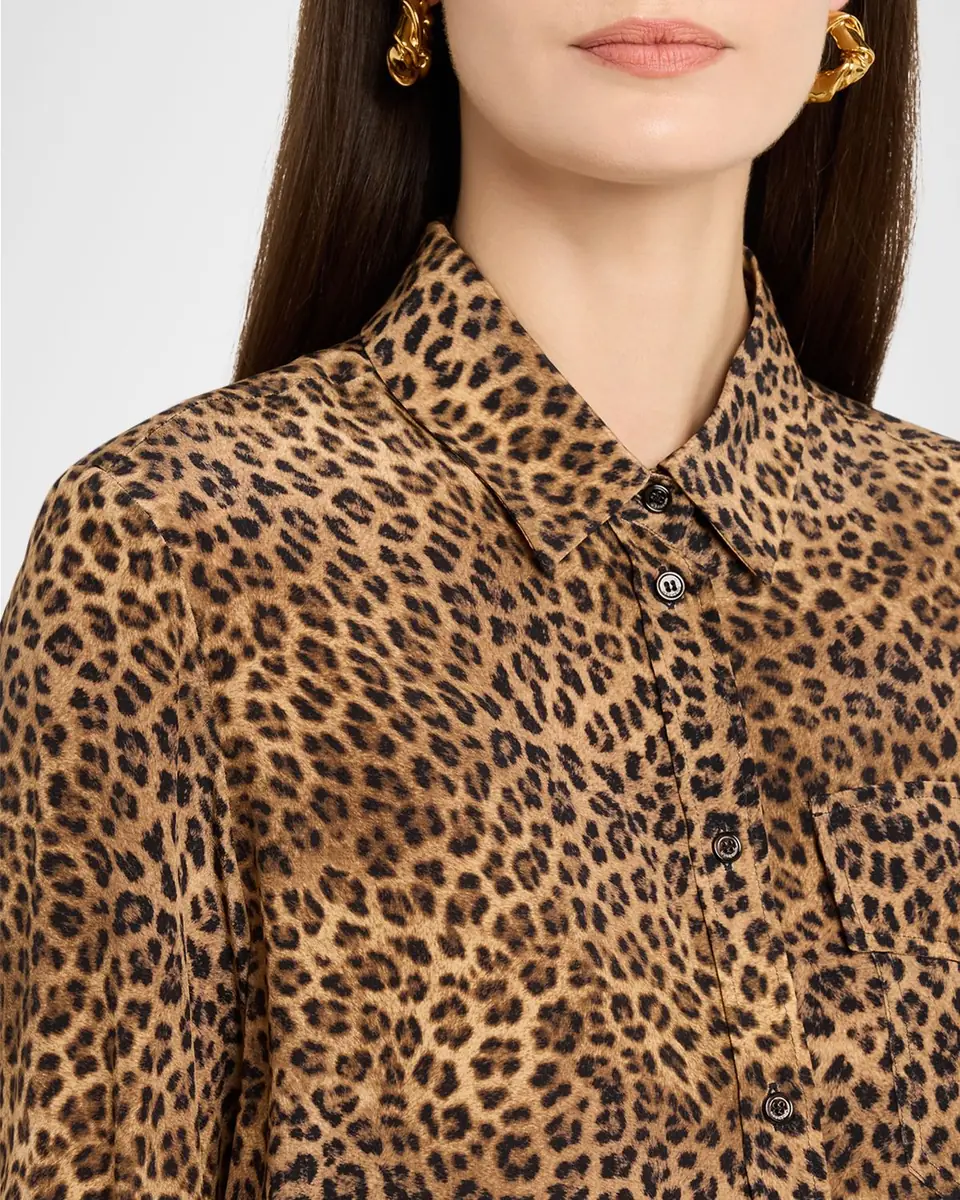 Weekend Max Mara Leopard-Print Silk Shirt | Thumbnail 4 Weekend Max Mara Leopard-Print Silk Shirt | Thumbnail 4