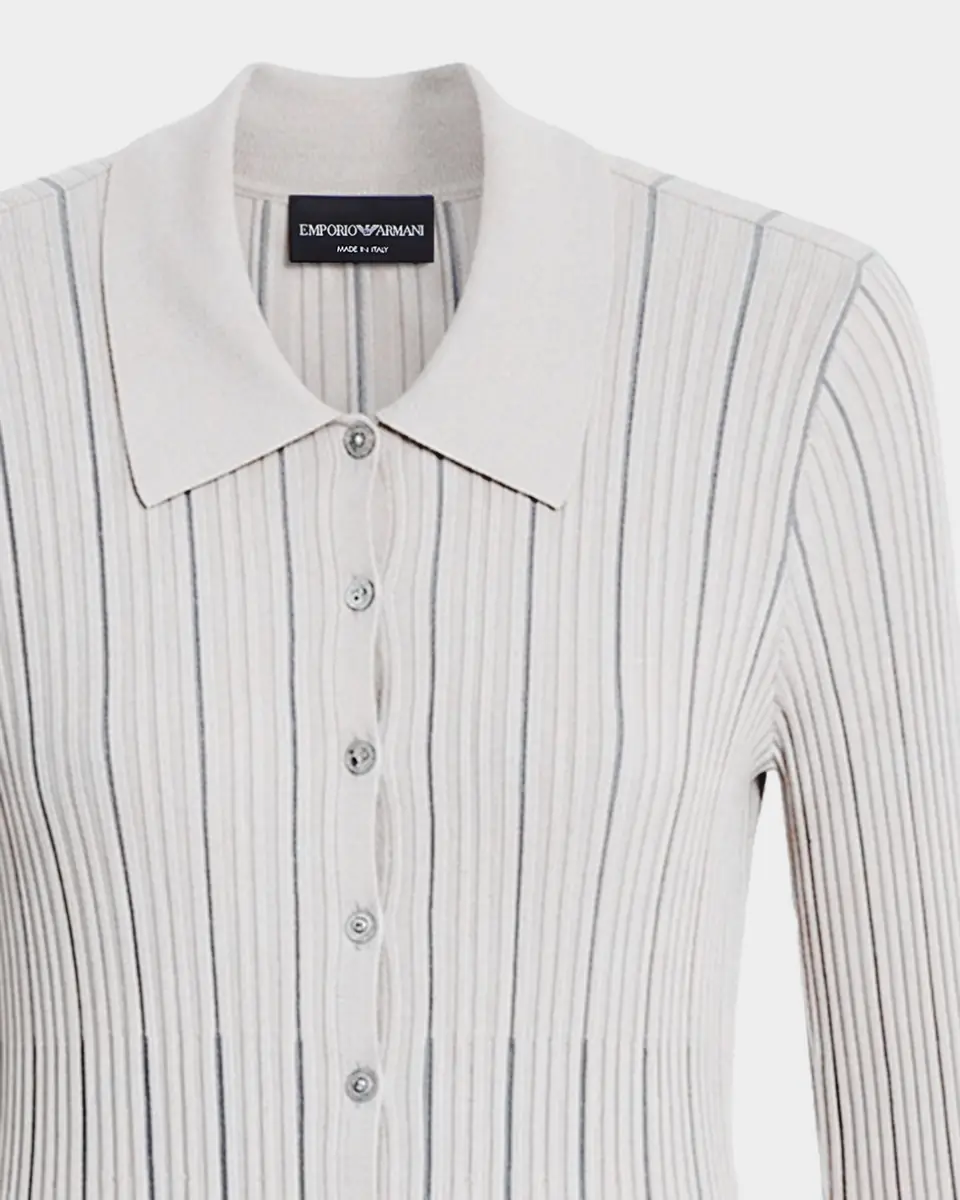 Emporio Armani Button-Front Knit Cardigan | Thumbnail 3