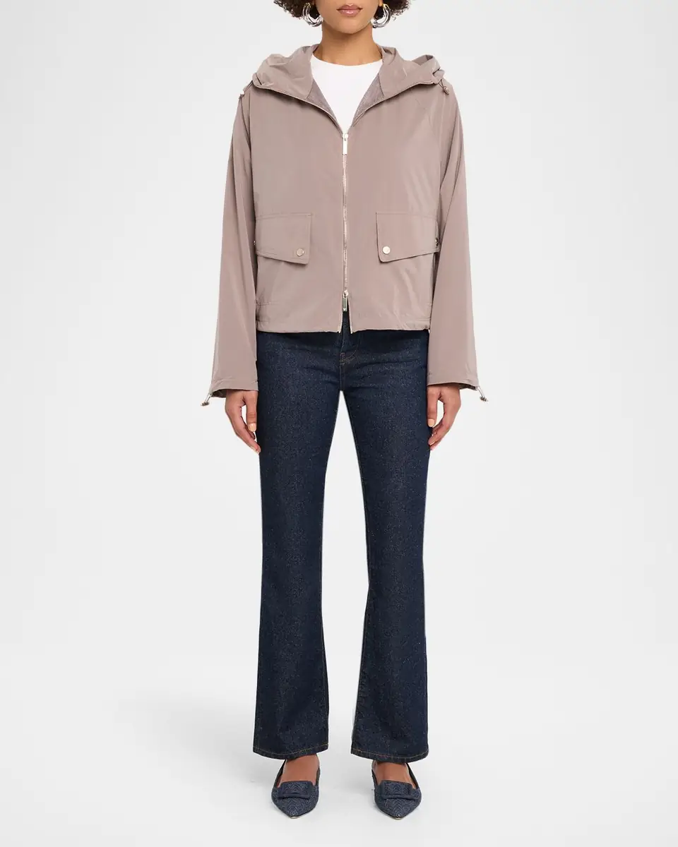Emporio Armani Hooded Full-Zip Blouson Nylon Jacket | Thumbnail 2