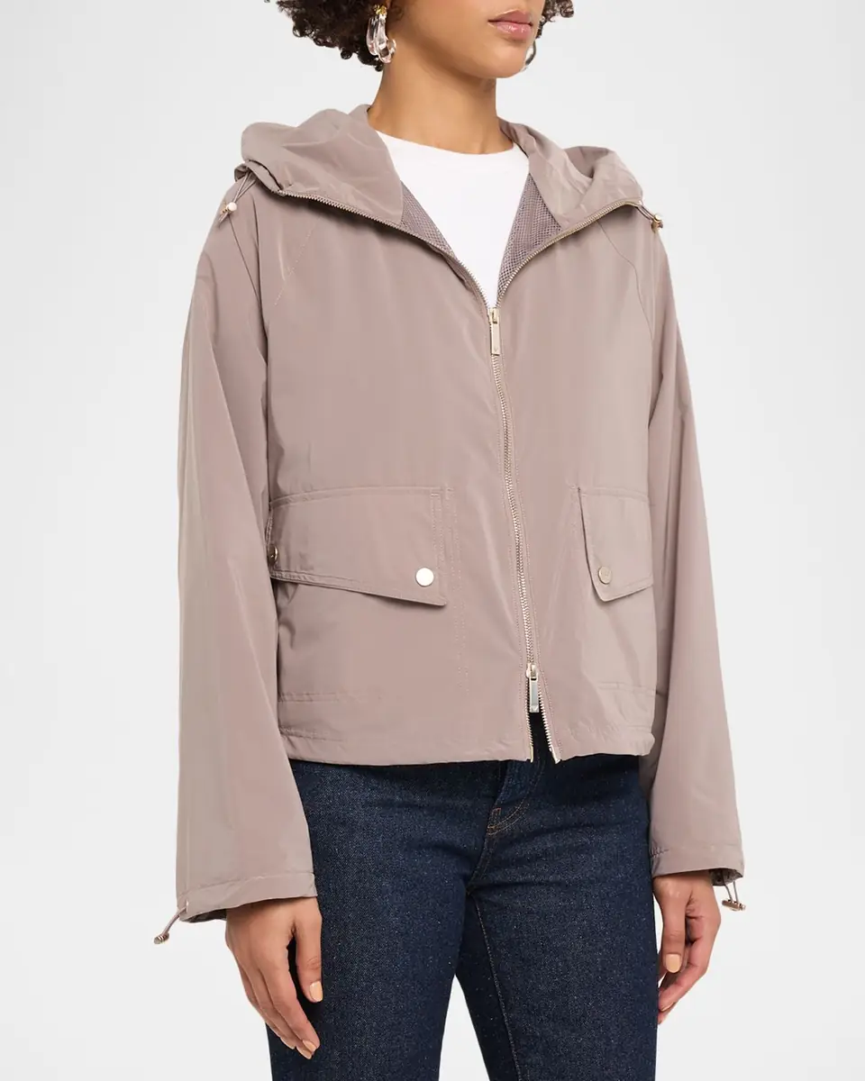 Emporio Armani Hooded Full-Zip Blouson Nylon Jacket | Thumbnail 4