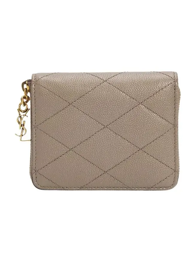 Saint Laurent Cassandre YSL Quilted Leather Wallet