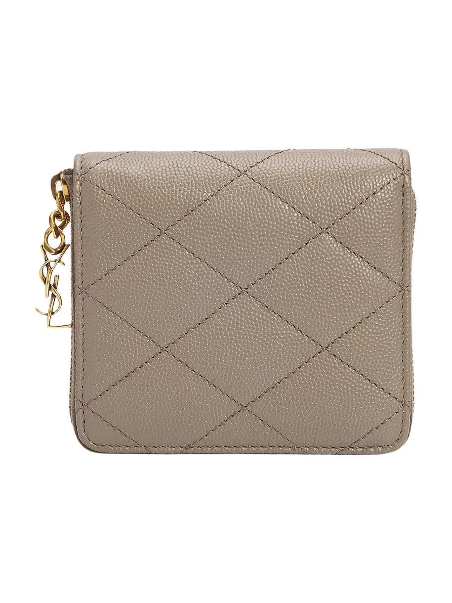 Saint Laurent Cassandre YSL Quilted Leather Wallet