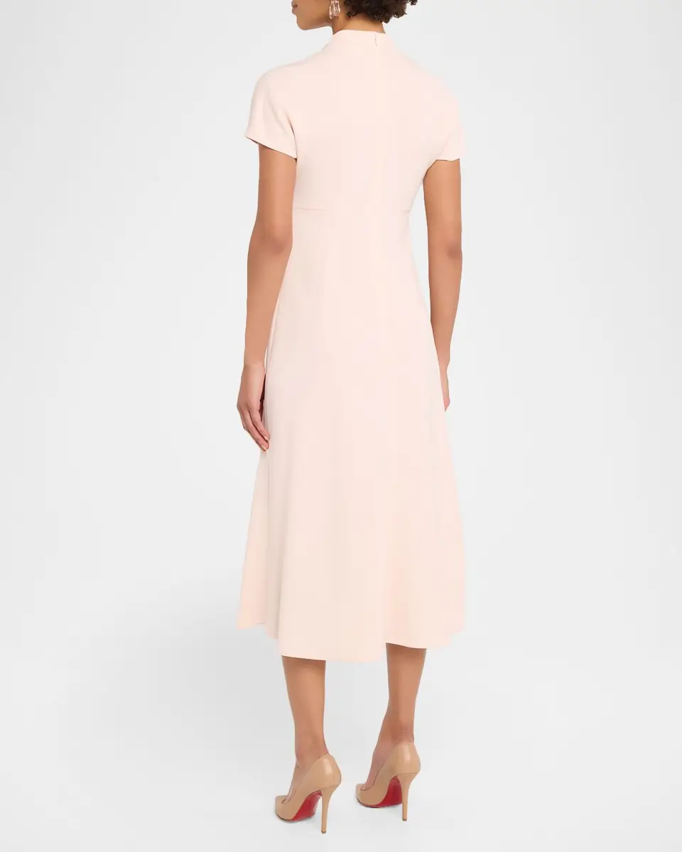 Emporio Armani Technical Cady Midi Dress | Thumbnail 3 Emporio Armani Technical Cady Midi Dress | Thumbnail 3