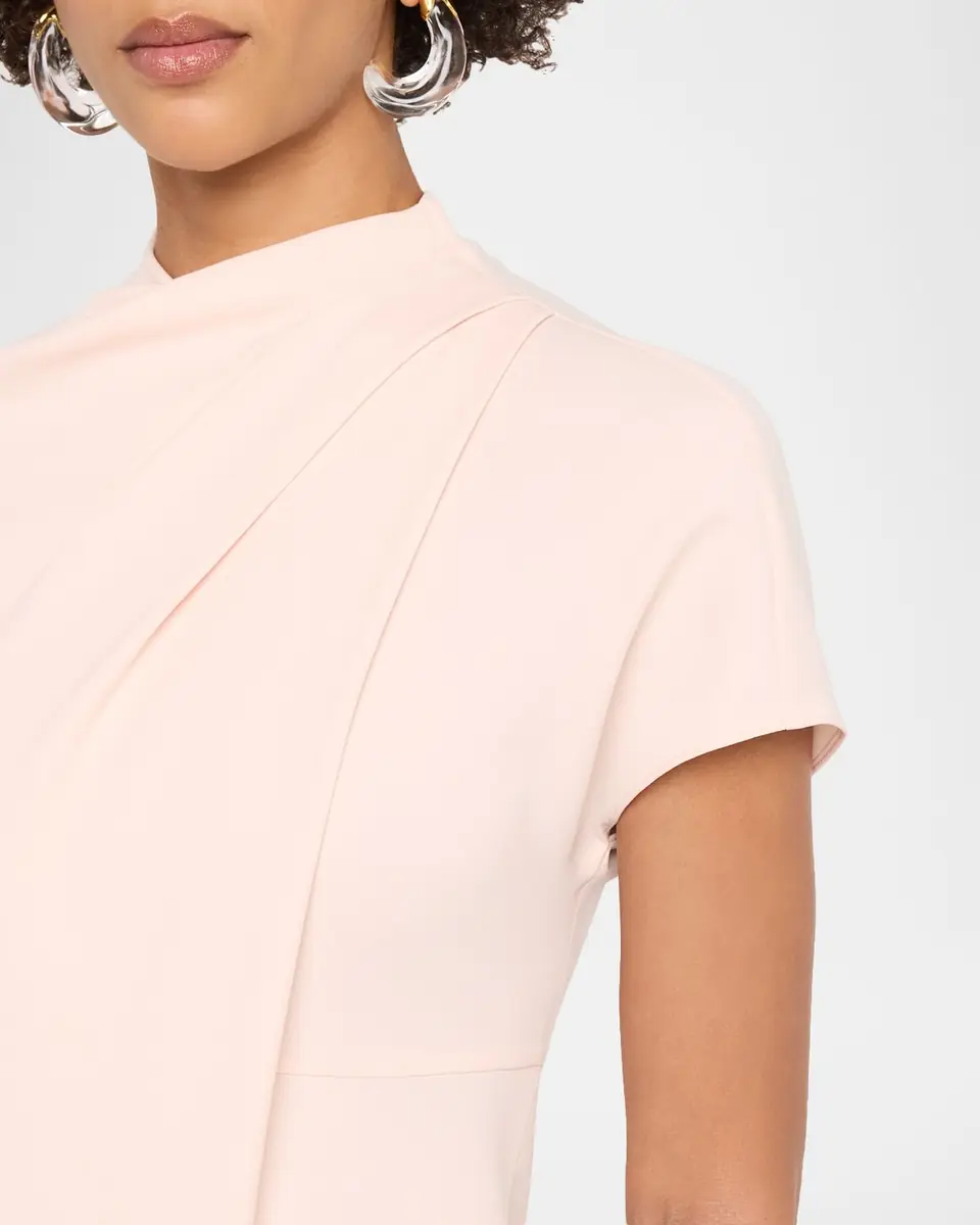 Emporio Armani Technical Cady Midi Dress | Thumbnail 5 Emporio Armani Technical Cady Midi Dress | Thumbnail 5