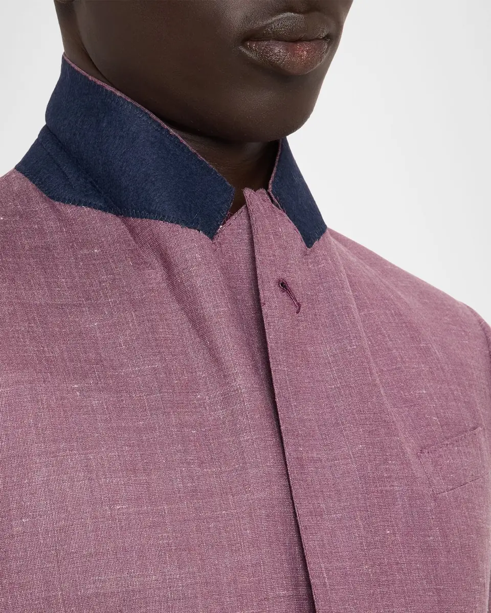 Emporio Armani Men's G Line Sharkskin Wool, Silk and Linen Two-Piece Suit | Thumbnail 8 Emporio Armani Men's G Line Sharkskin Wool, Silk and Linen Two-Piece Suit | Thumbnail 8