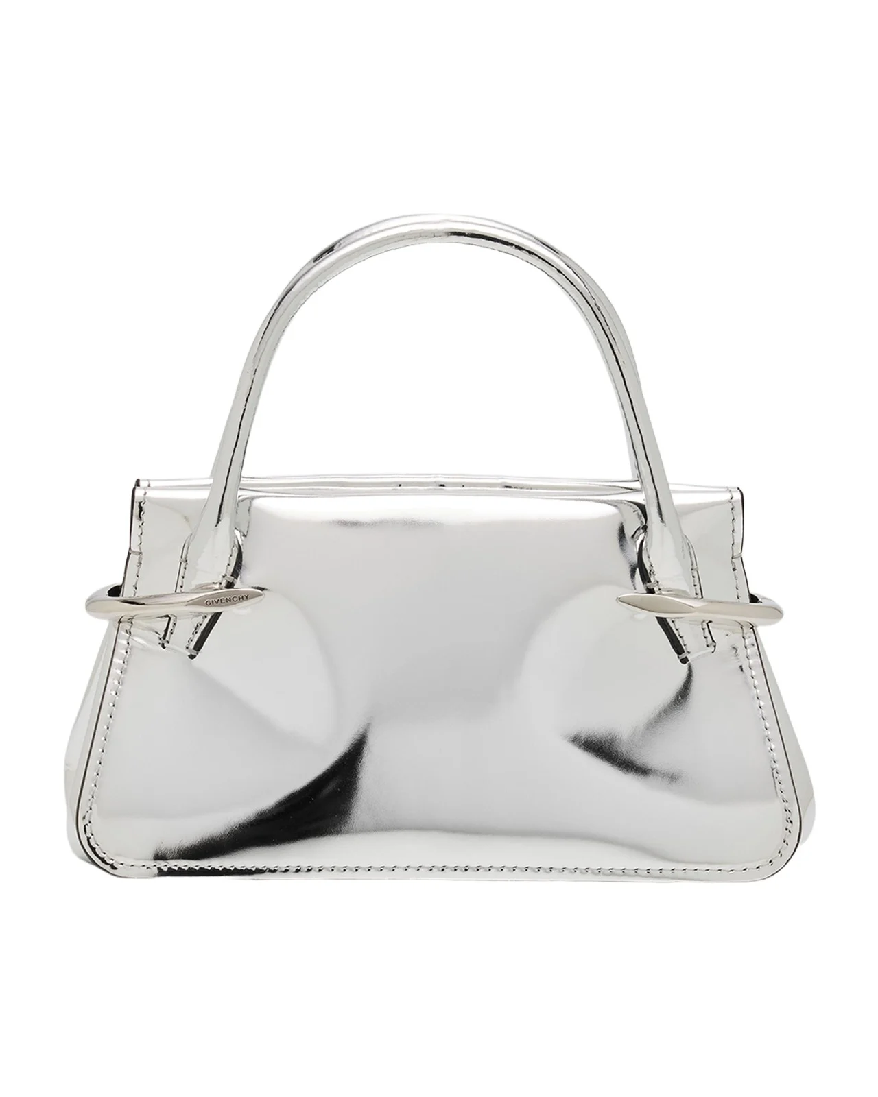 Pinch Mini Top-Handle Bag in Mirror Leather