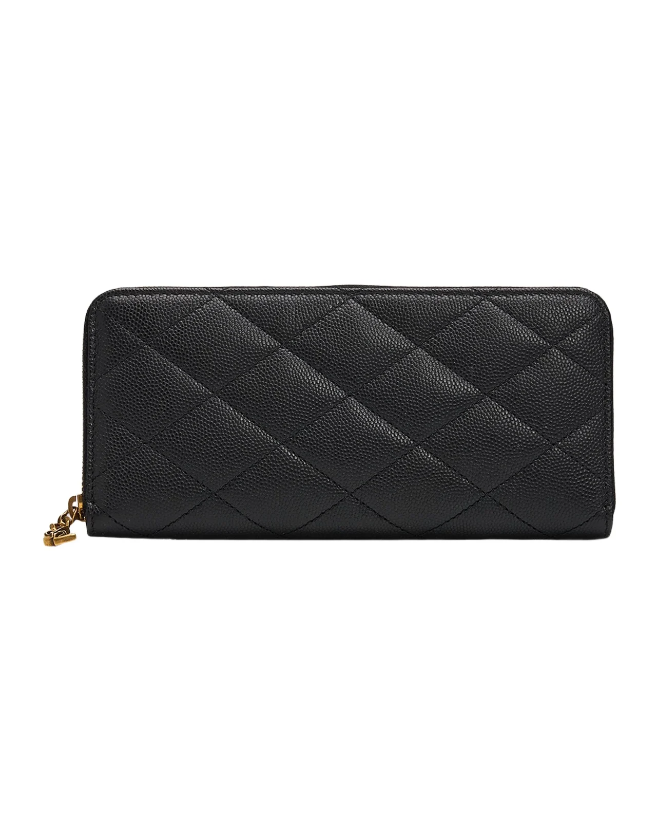 Saint Laurent Cassandre Bijou Leather Zip Wallet