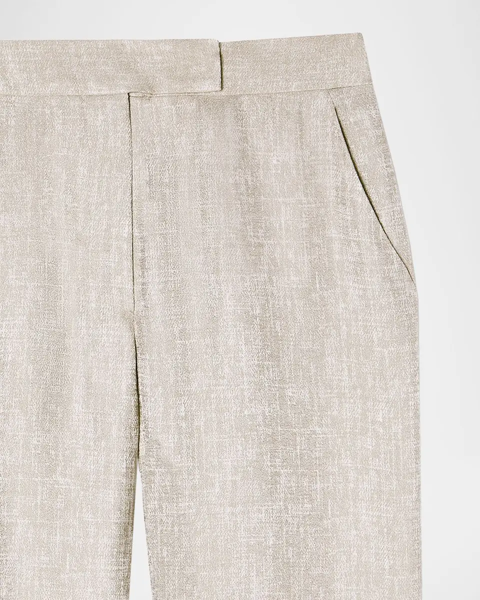 Emporio Armani Straight-Leg Shimmer Viscose Pants | Thumbnail 5 Emporio Armani Straight-Leg Shimmer Viscose Pants | Thumbnail 5