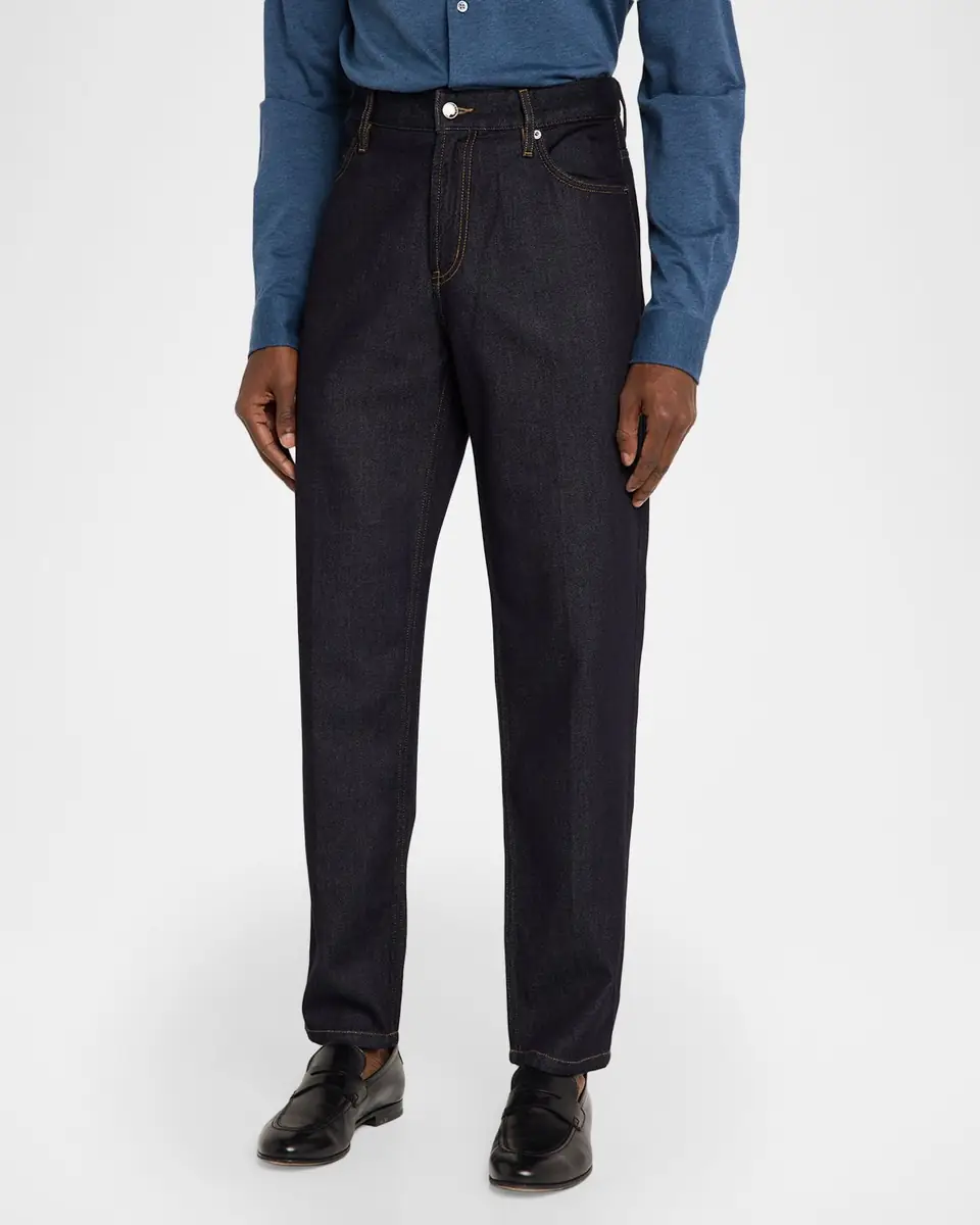 Emporio Armani Denim Mid-Rise Straight-Leg Jeans | Thumbnail 4 Emporio Armani Denim Mid-Rise Straight-Leg Jeans | Thumbnail 4