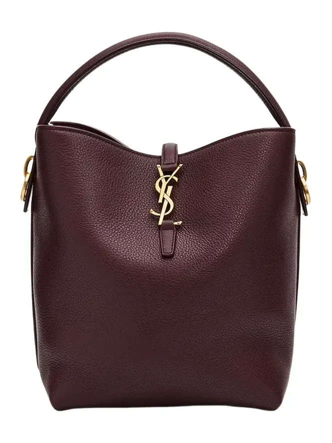 Le 37 YSL Grained Leather Bucket Bag