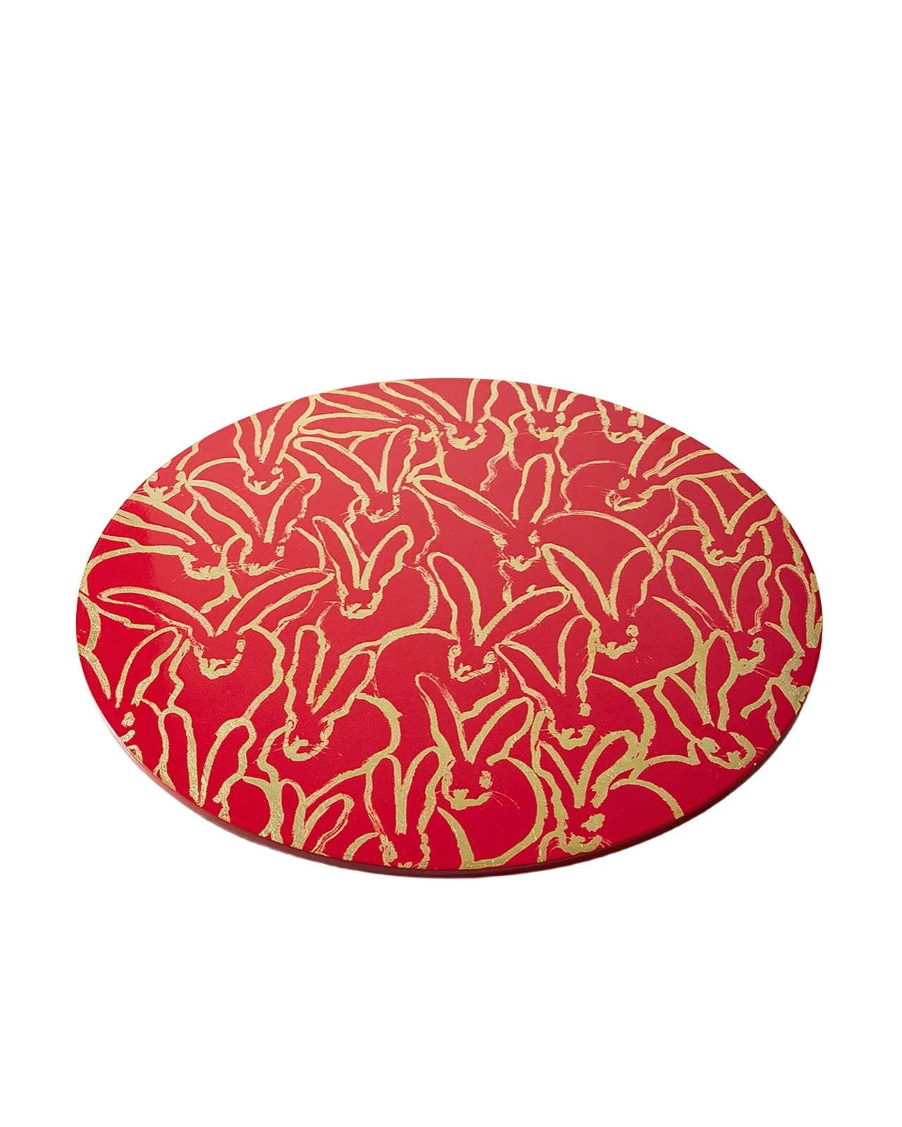 Hunt Slonem Rabbit Run Gold Leaf & Lacquer Placemat