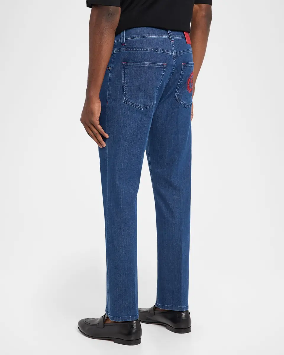 Stefano Ricci Men's Cotton-Blend Skinny Jeans | Thumbnail 2