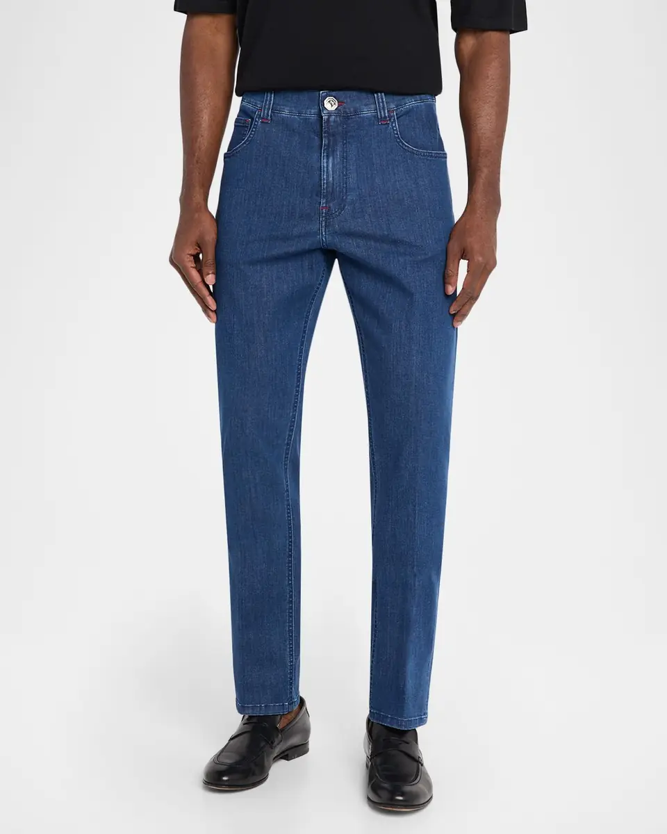 Stefano Ricci Men's Cotton-Blend Skinny Jeans | Thumbnail 3