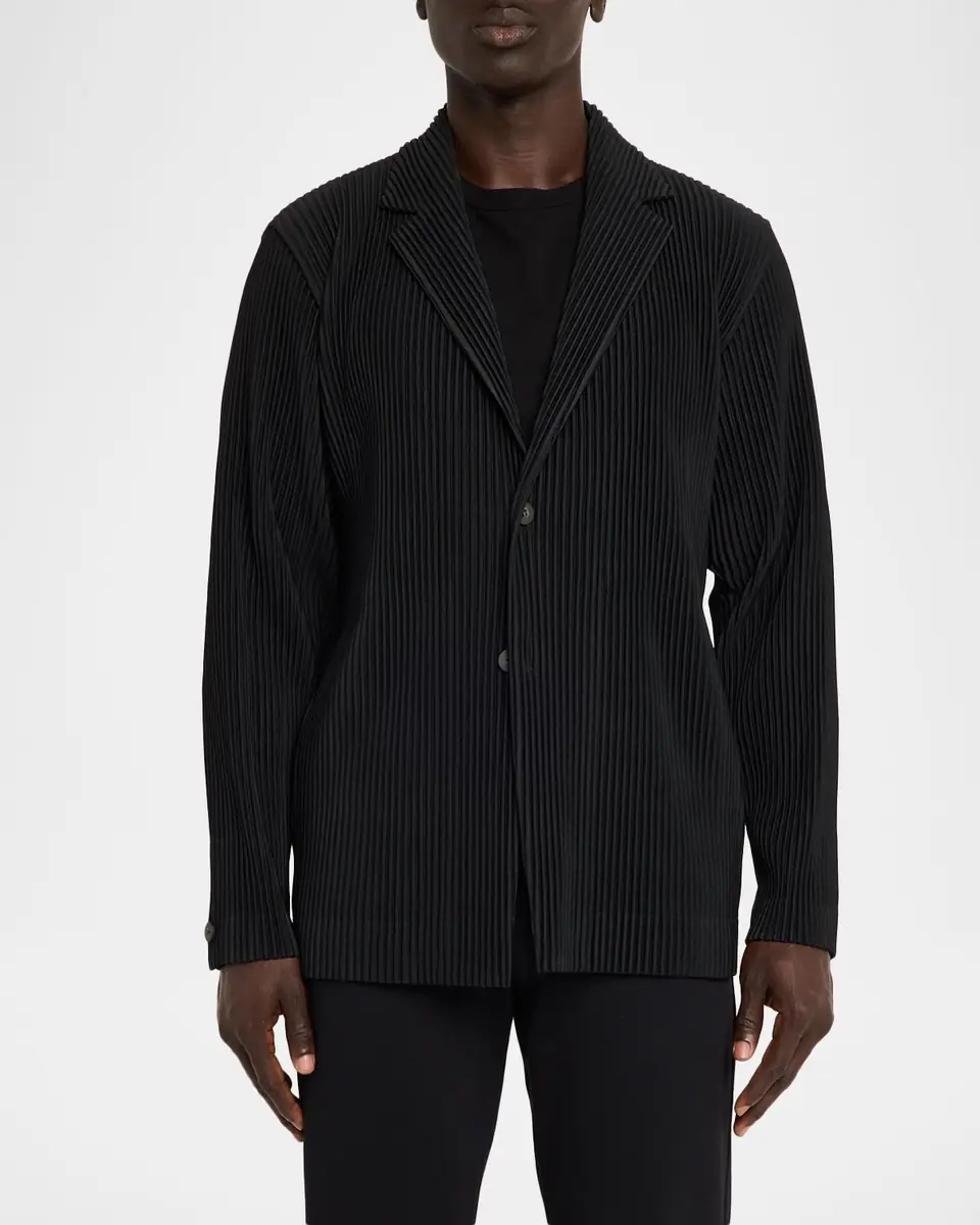 Homme Plissé Issey Miyake Men's Basics Pleated Single-Breasted Blazer | Thumbnail 3 Homme Plissé Issey Miyake Men's Basics Pleated Single-Breasted Blazer | Thumbnail 3