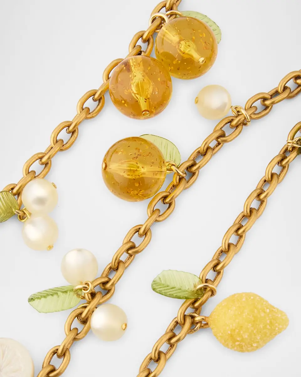 Saint Laurent Resin Orange Charms Bag Chain | Thumbnail 2 Saint Laurent Resin Orange Charms Bag Chain | Thumbnail 2