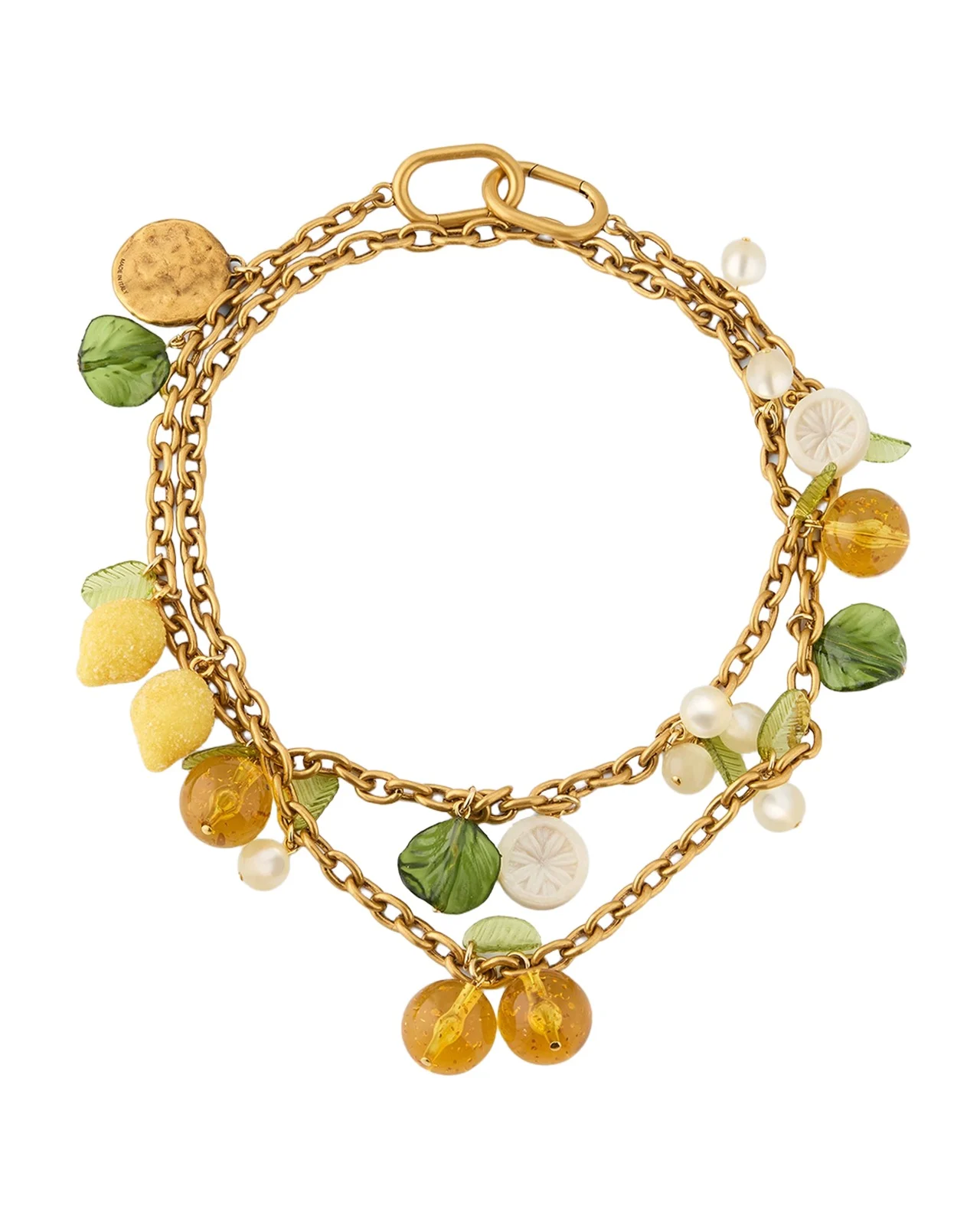 Saint Laurent Resin Orange Charms Bag Chain