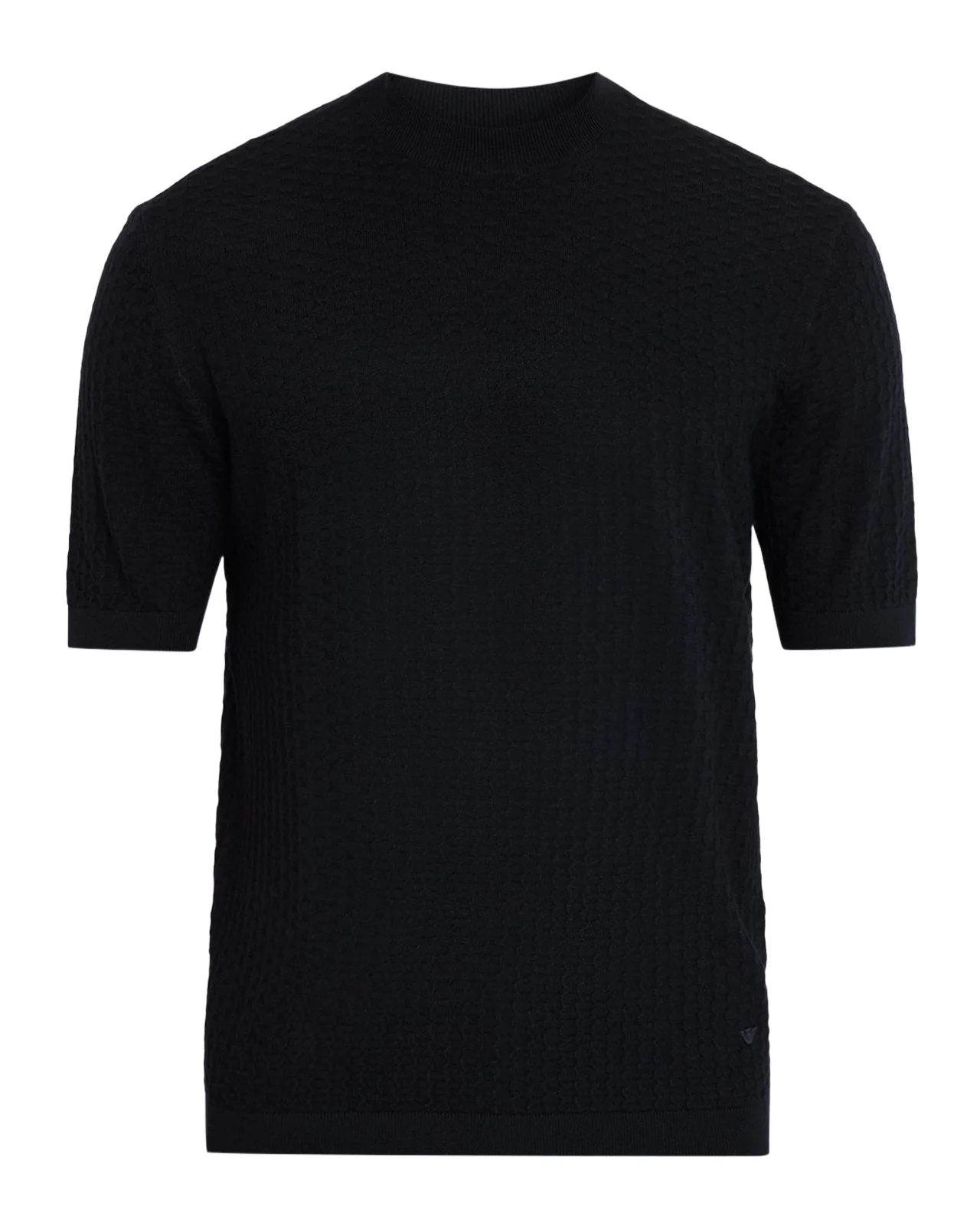 Men's Wool Honeycomb Jacquard Short-Sleeve Sweater Men's Wool Honeycomb Jacquard Short-Sleeve Sweater