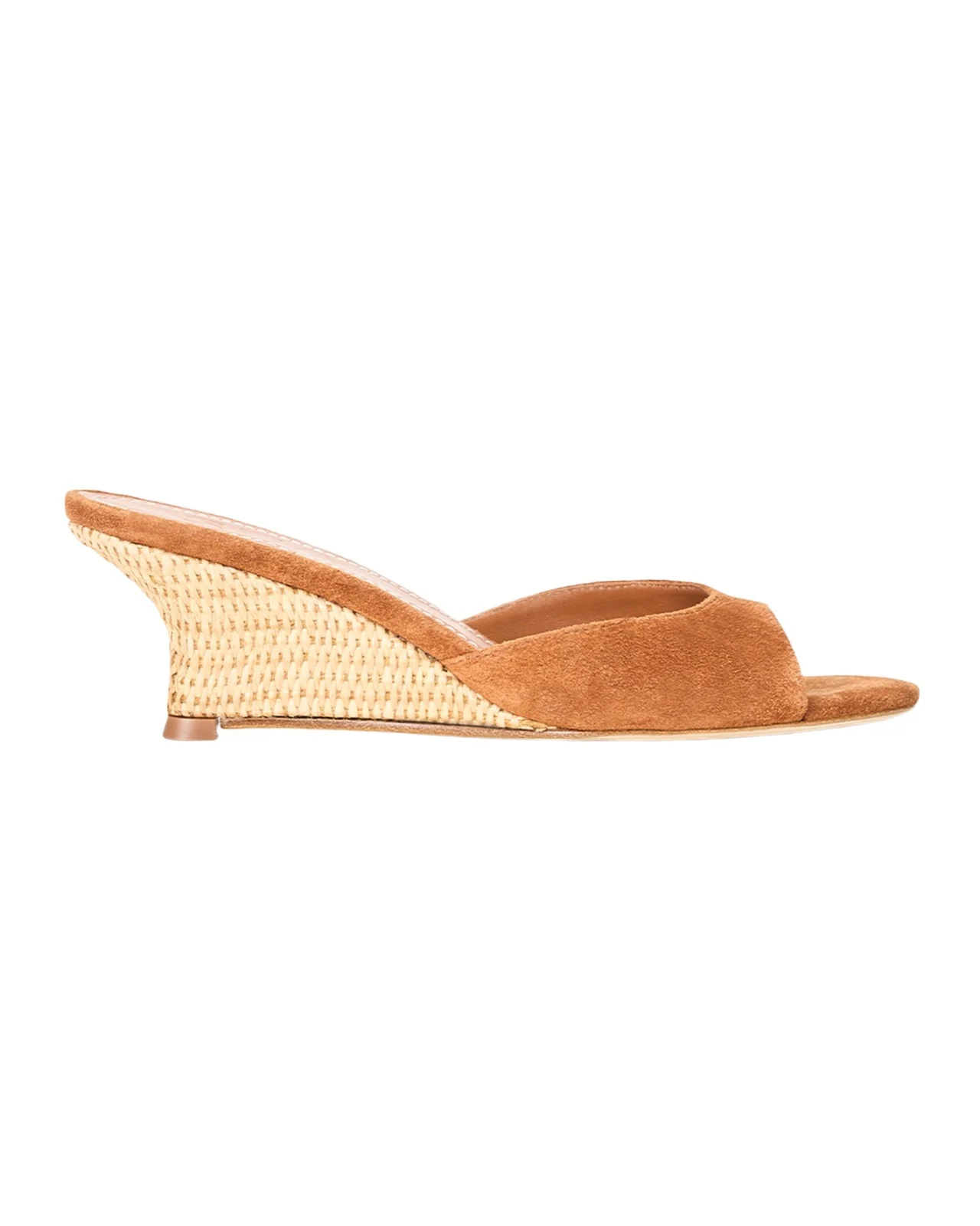 60mm Brigitte Suede Wedge Mules 60mm Brigitte Suede Wedge Mules