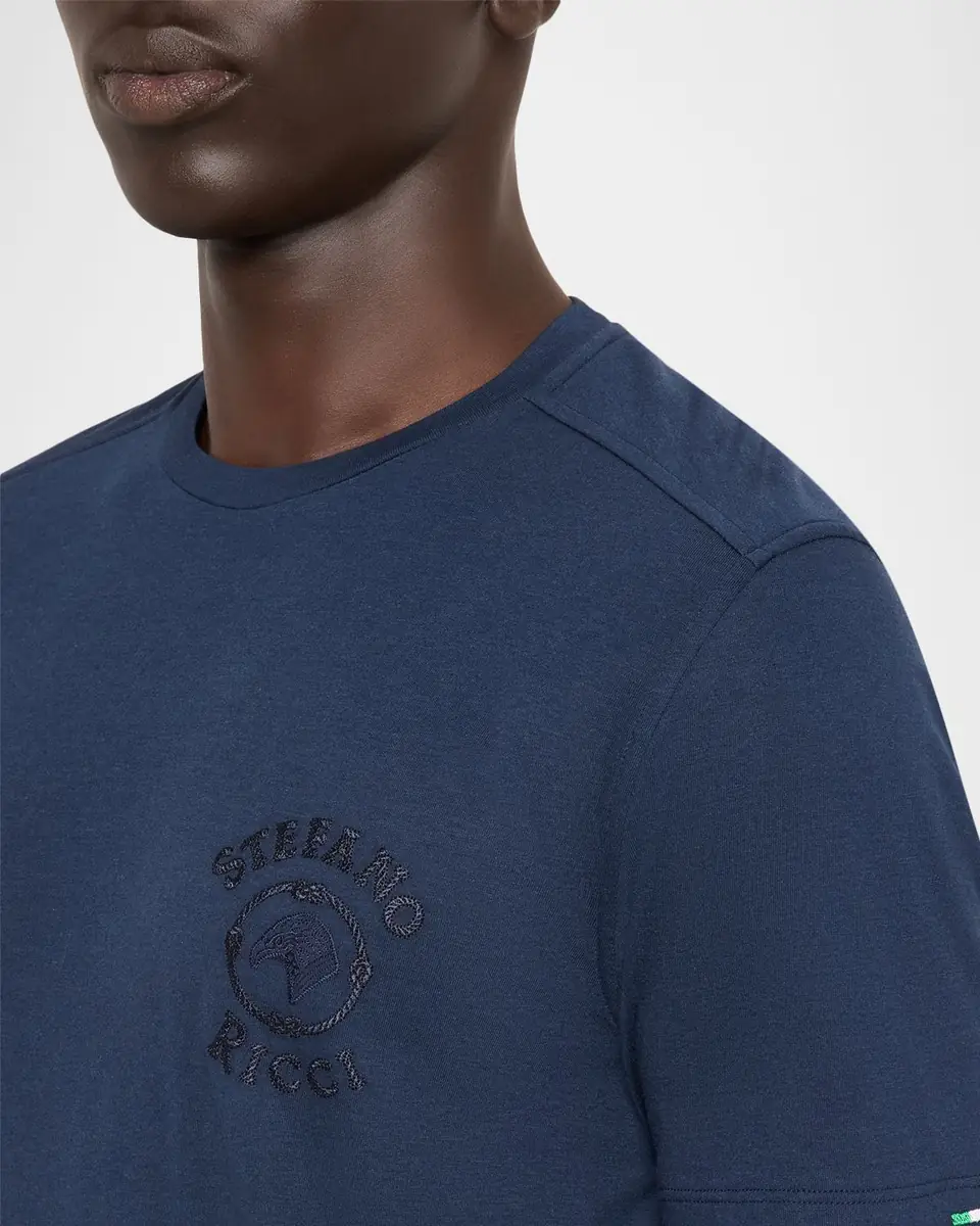 Stefano Ricci Men's Tonal Logo Crewneck T-Shirt | Thumbnail 4 Stefano Ricci Men's Tonal Logo Crewneck T-Shirt | Thumbnail 4