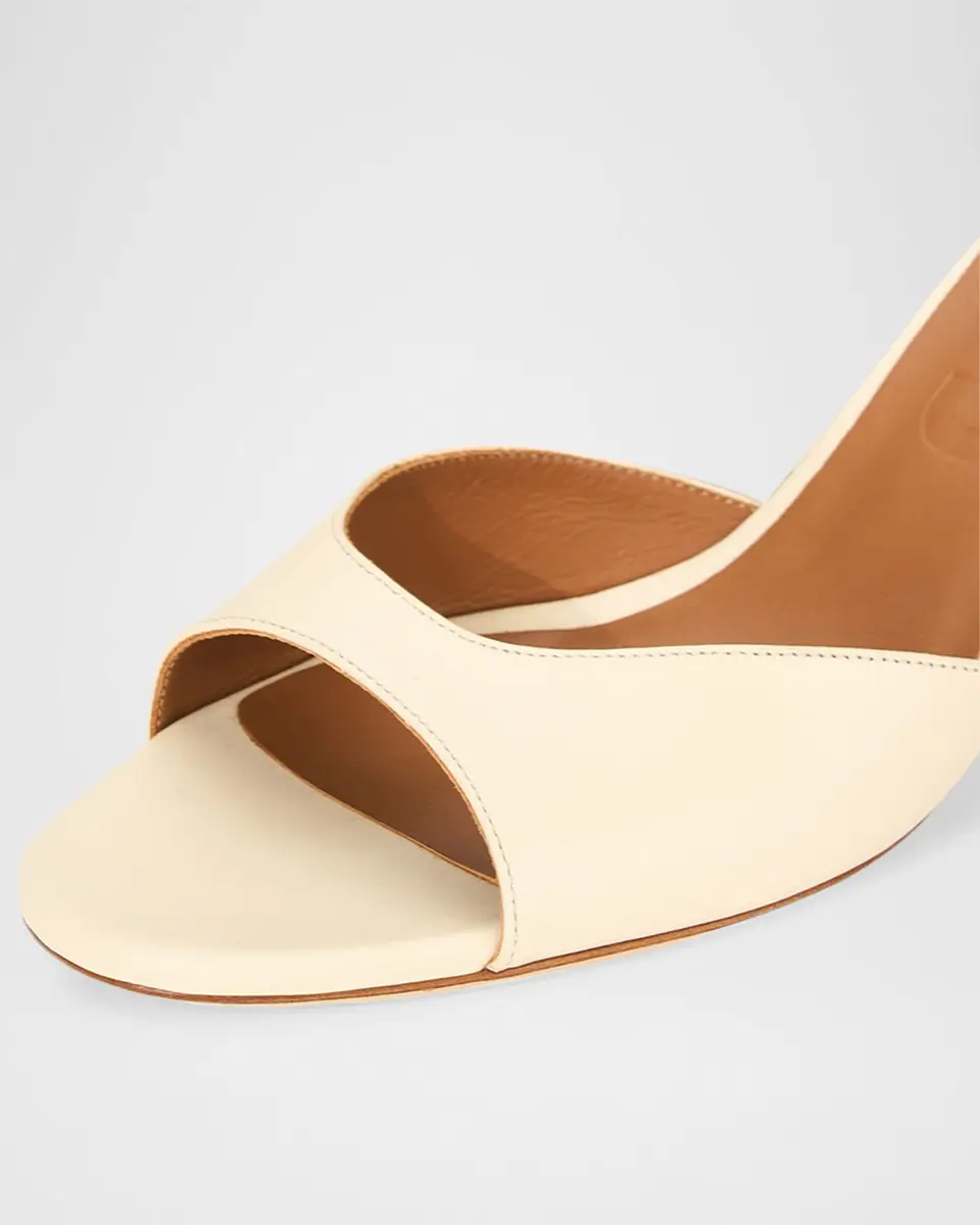 STAUD 60mm Brigitte Leather Kitten-Heel Mules | Thumbnail 2