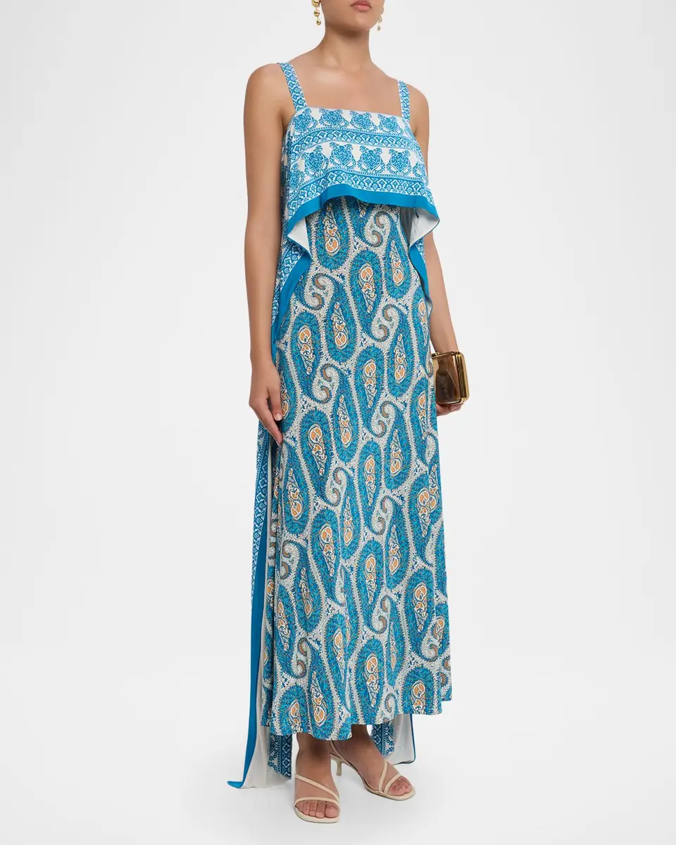 Etro Paisley-Print Sleeveless Panel Drape Maxi Dress | Thumbnail 3 Etro Paisley-Print Sleeveless Panel Drape Maxi Dress | Thumbnail 3