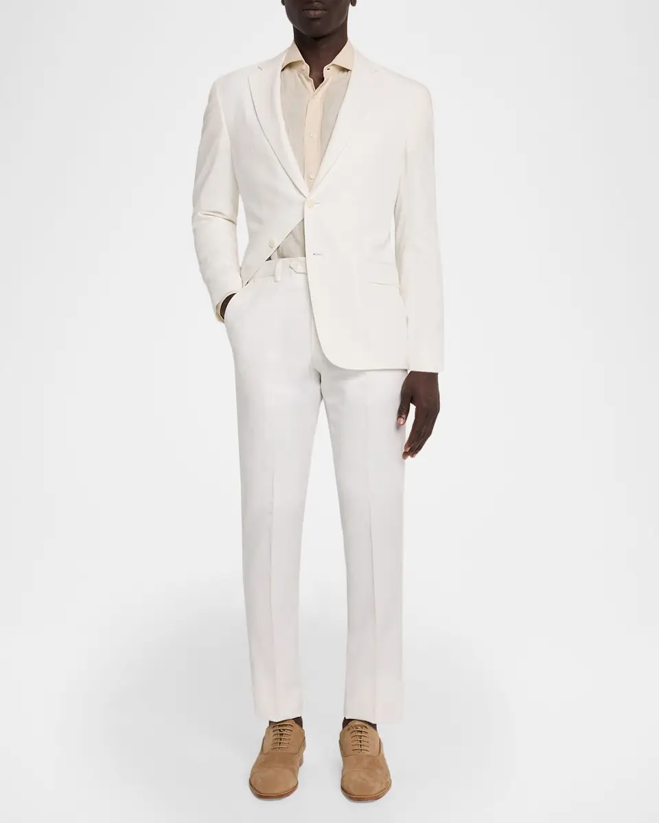Emporio Armani Men's Lyocell-Blend Flat-Front Trousers | Thumbnail 2 Emporio Armani Men's Lyocell-Blend Flat-Front Trousers | Thumbnail 2