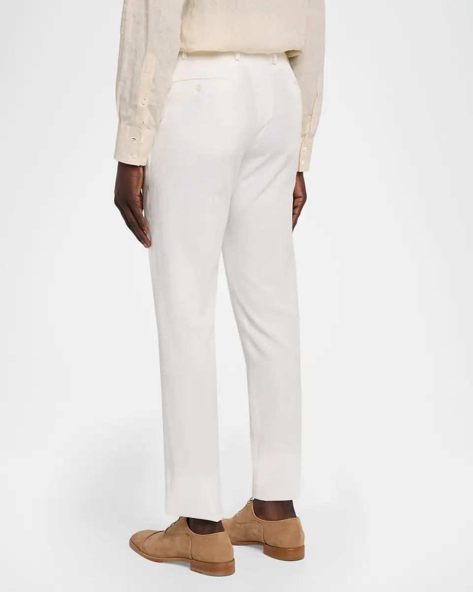 Emporio Armani Men's Lyocell-Blend Flat-Front Trousers | Thumbnail 3 Emporio Armani Men's Lyocell-Blend Flat-Front Trousers | Thumbnail 3