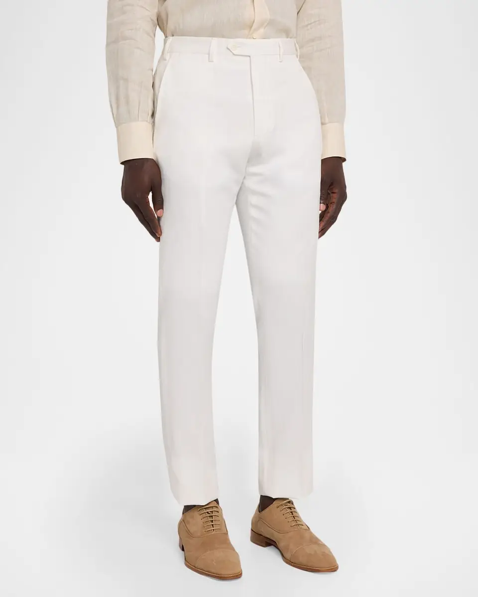 Emporio Armani Men's Lyocell-Blend Flat-Front Trousers | Thumbnail 4 Emporio Armani Men's Lyocell-Blend Flat-Front Trousers | Thumbnail 4