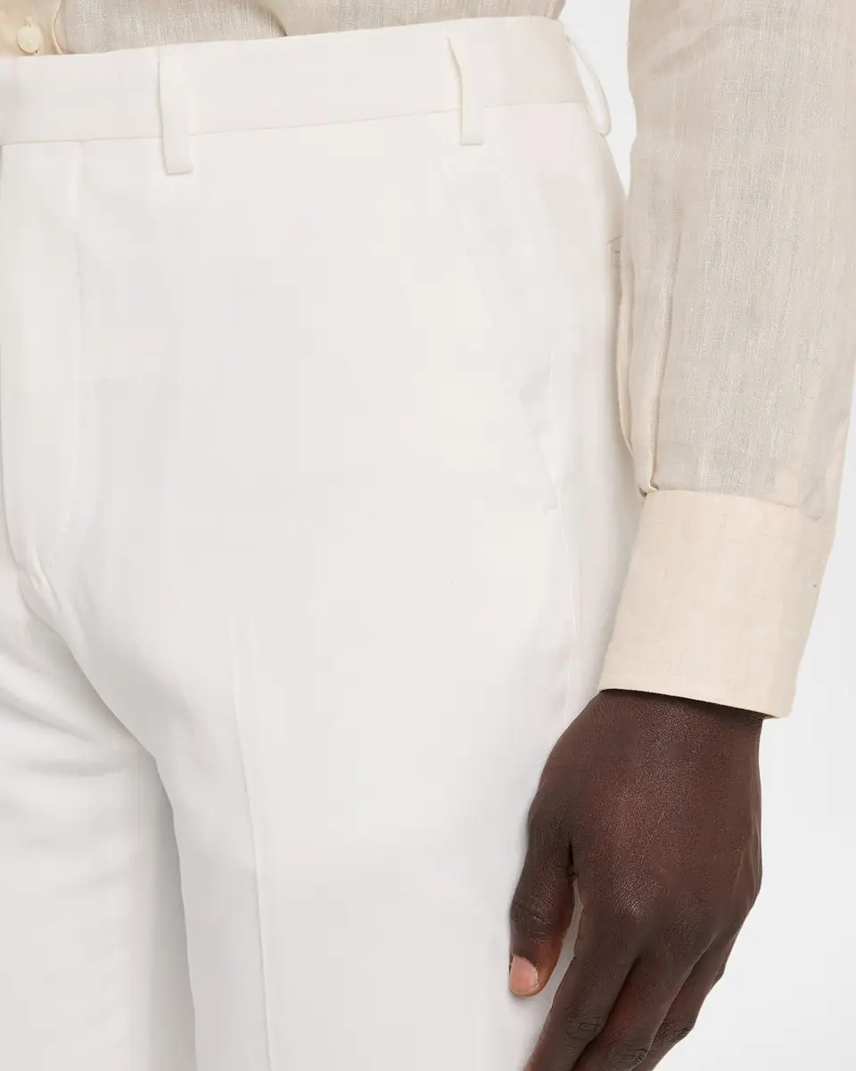 Emporio Armani Men's Lyocell-Blend Flat-Front Trousers | Thumbnail 5 Emporio Armani Men's Lyocell-Blend Flat-Front Trousers | Thumbnail 5