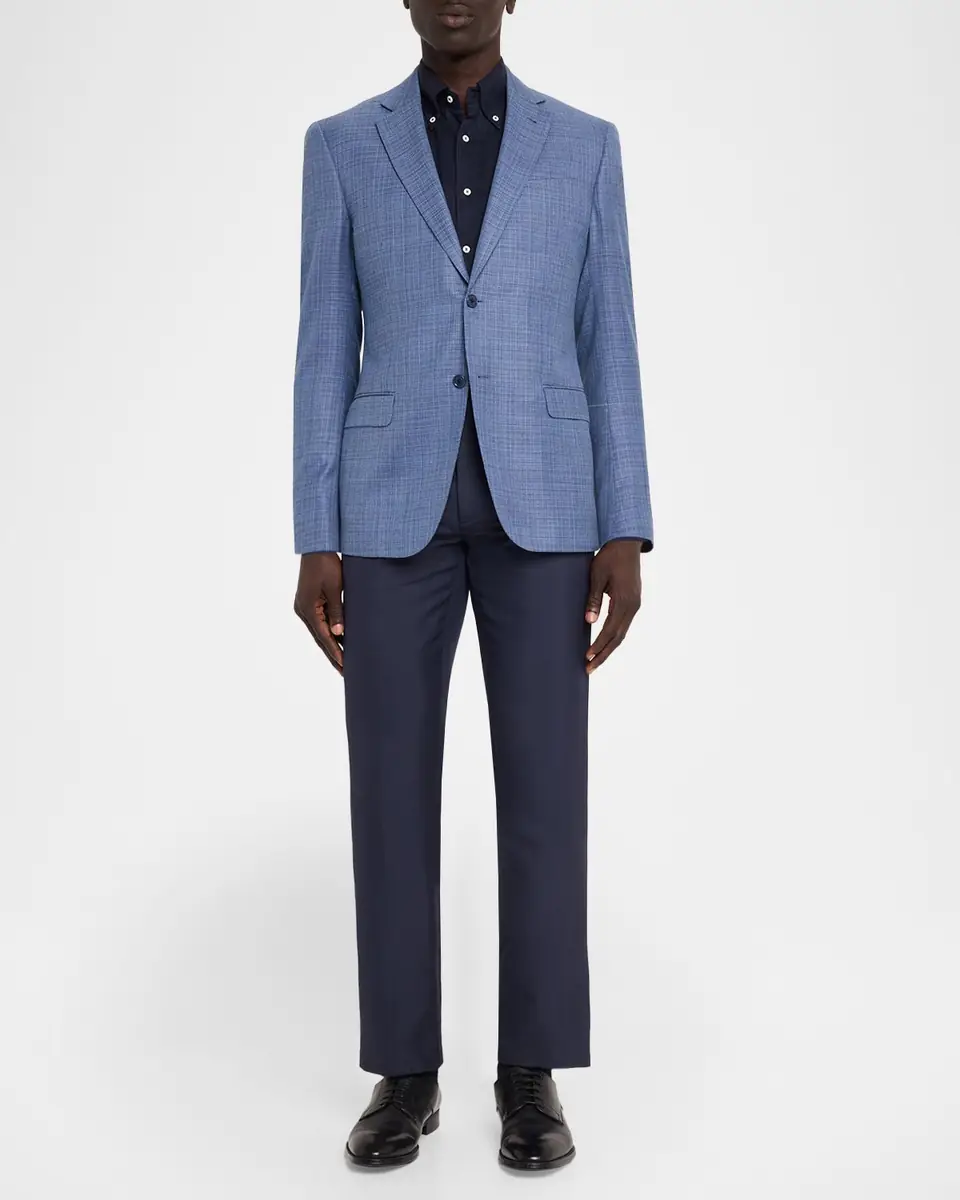 Emporio Armani Men's Wool G Line Blurred Plaid Sport Coat | Thumbnail 2 Emporio Armani Men's Wool G Line Blurred Plaid Sport Coat | Thumbnail 2