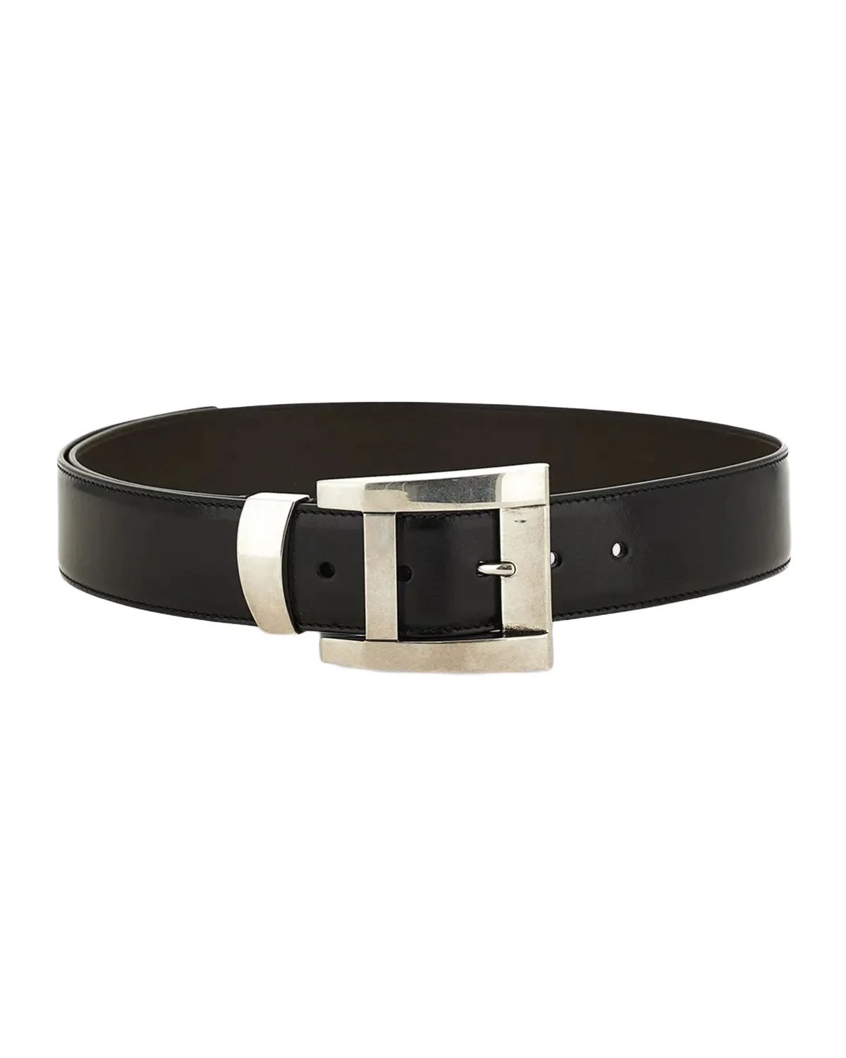Versace Jeans Couture Men's Oversized-Buckle Leather Belt