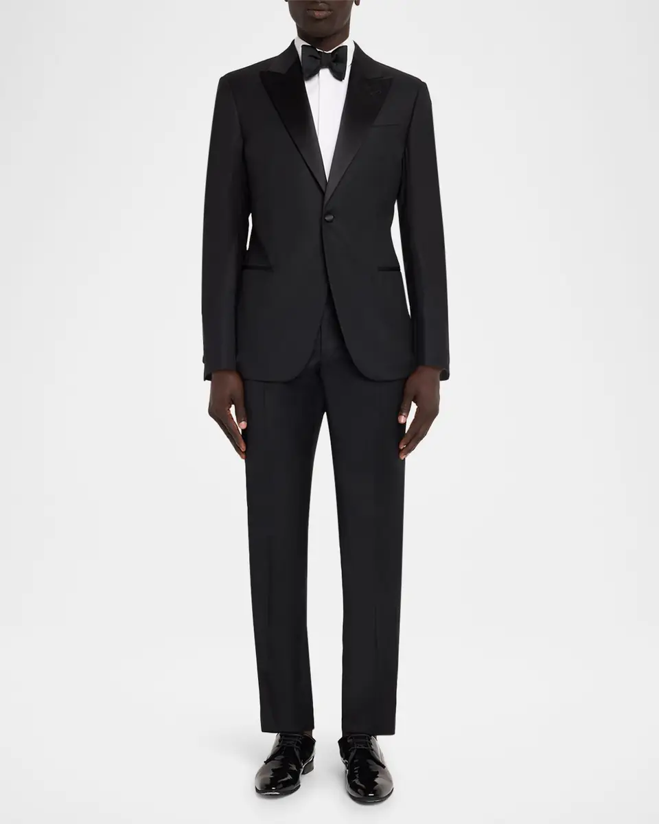 Emporio Armani Men's G Line Jacquard Wool Satin-Trim Two-Piece Suit | Thumbnail 2