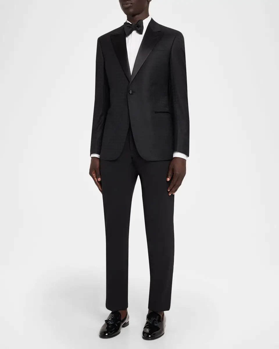 Emporio Armani Men's Houndstooth Wool G Line Evening Jacket | Thumbnail 2 Emporio Armani Men's Houndstooth Wool G Line Evening Jacket | Thumbnail 2