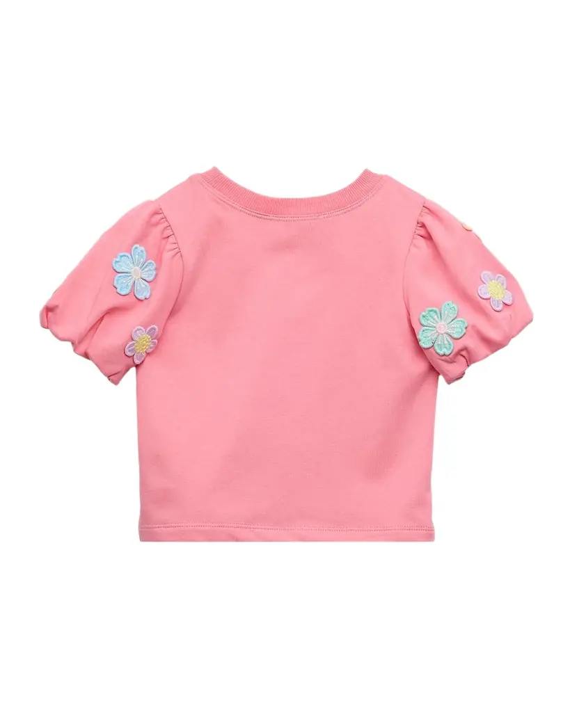Hannah Banana Girl 's Floral Embroidered Puff-Sleeve Top, Size 2T-10 | Image 1 Hannah Banana Girl 's Floral Embroidered Puff-Sleeve Top, Size 2T-10 | Image 1