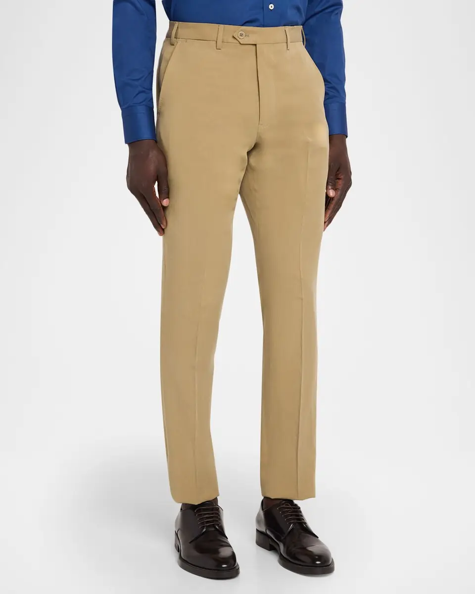 Emporio Armani Men's Lyocell, Cotton & Linen Trousers | Thumbnail 4 Emporio Armani Men's Lyocell, Cotton & Linen Trousers | Thumbnail 4