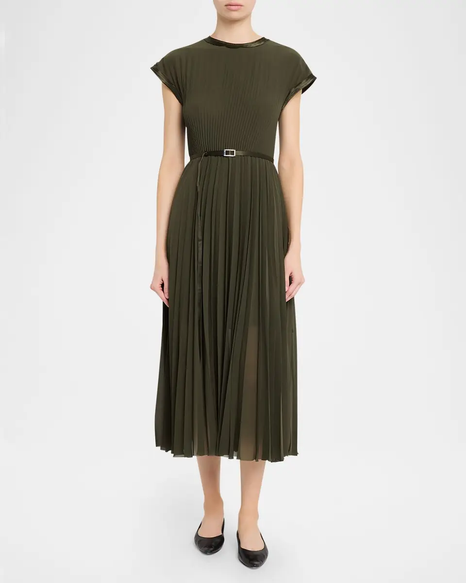Jason Wu Collection Belted Pleated Chiffon Midi Dress | Thumbnail 2 Jason Wu Collection Belted Pleated Chiffon Midi Dress | Thumbnail 2