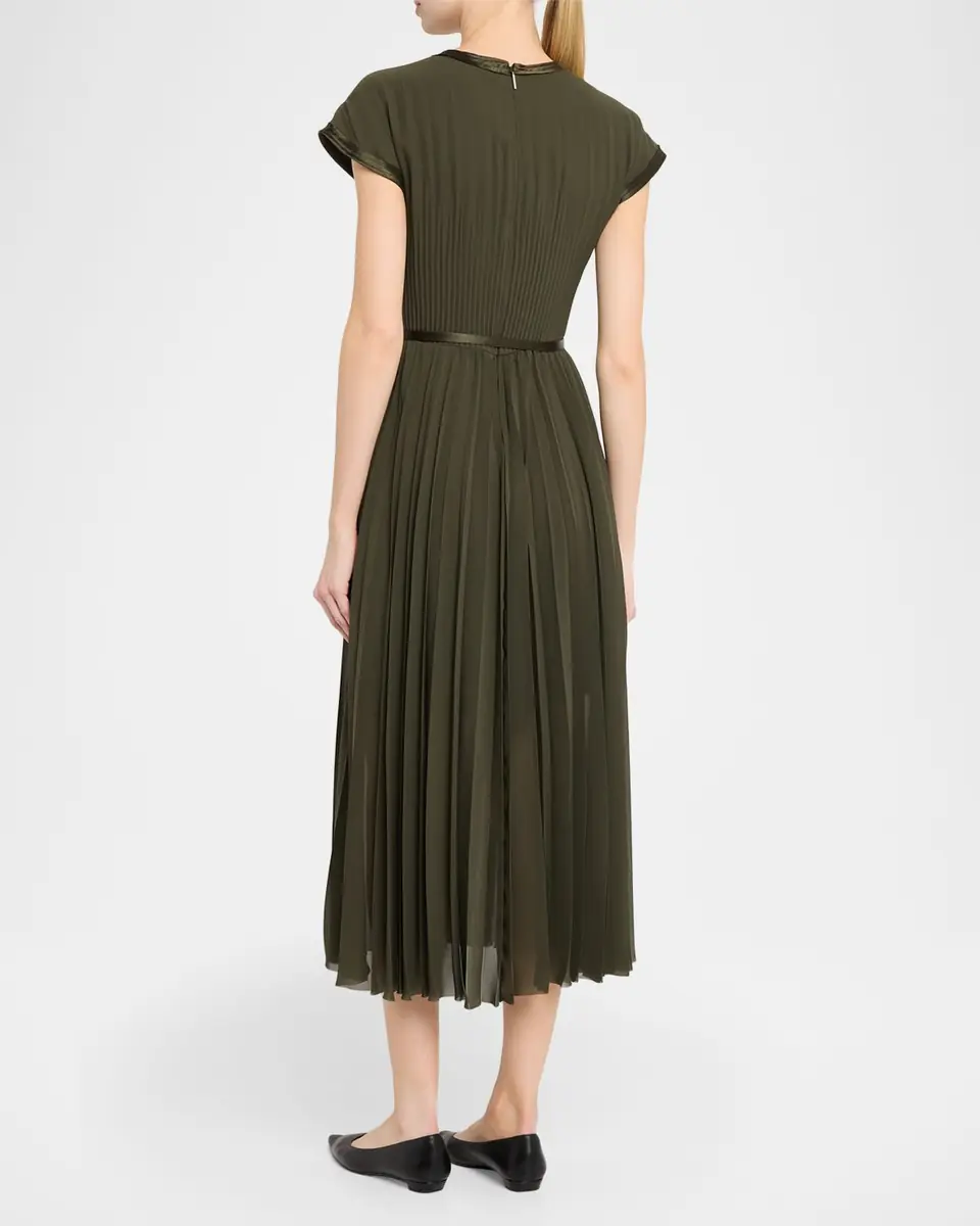 Jason Wu Collection Belted Pleated Chiffon Midi Dress | Thumbnail 3 Jason Wu Collection Belted Pleated Chiffon Midi Dress | Thumbnail 3