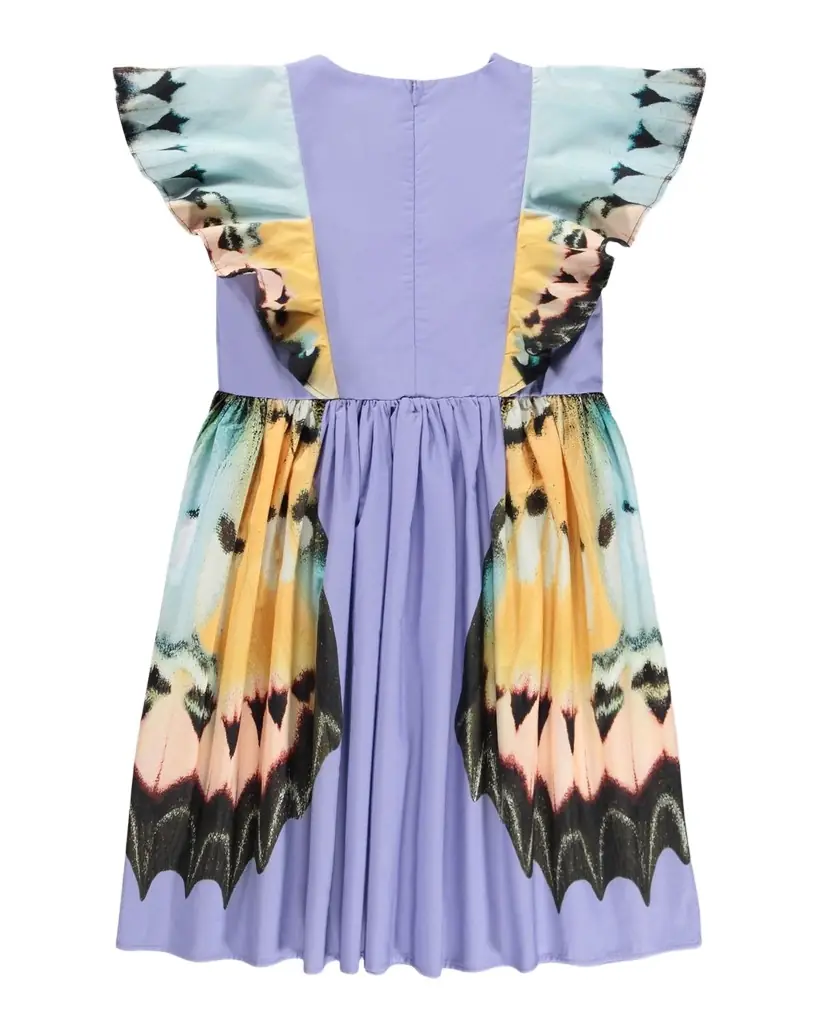 Molo Girl 's Caty Butterfly Cap-Sleeve Dress | Image 1 Molo Girl 's Caty Butterfly Cap-Sleeve Dress | Image 1