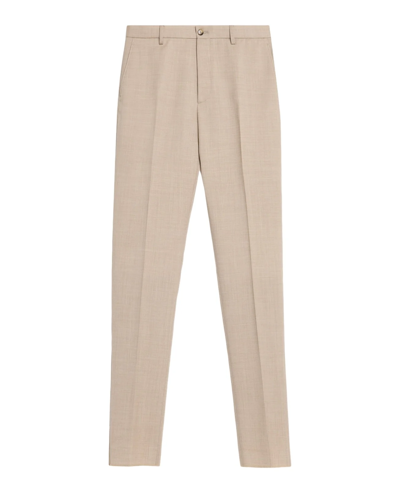 Men's Creased Virgin Wool Roma-Fit Straight-Leg Trousers Men's Creased Virgin Wool Roma-Fit Straight-Leg Trousers