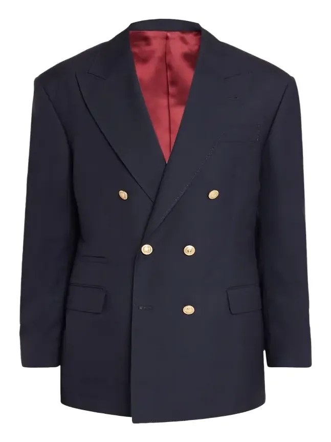 Men's Virgin Wool Double-Breasted Jacket Men's Virgin Wool Double-Breasted Jacket