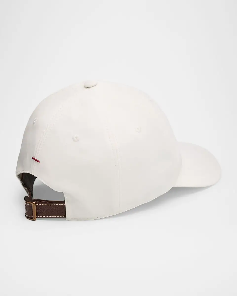 Brunello Cucinelli Men's Cotton and Nylon 6-Panel Tennis Logo Baseball Cap | Thumbnail 2 Brunello Cucinelli Men's Cotton and Nylon 6-Panel Tennis Logo Baseball Cap | Thumbnail 2