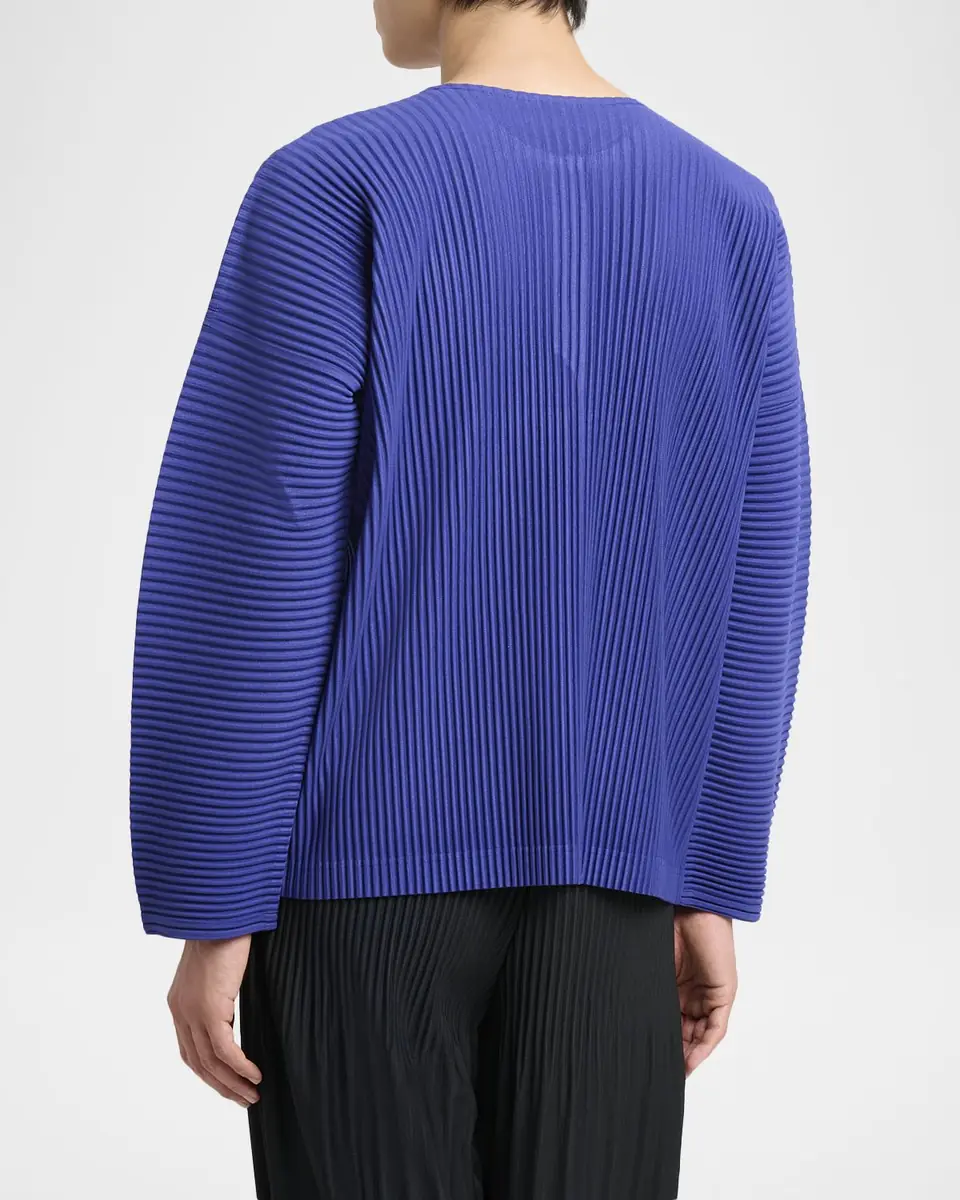 Homme Plissé Issey Miyake Men's Monthly Colors Pleated Long-Sleeve Shirt | Thumbnail 2 Homme Plissé Issey Miyake Men's Monthly Colors Pleated Long-Sleeve Shirt | Thumbnail 2