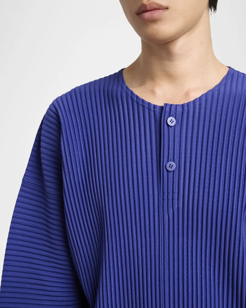 Homme Plissé Issey Miyake Men's Monthly Colors Pleated Long-Sleeve Shirt | Thumbnail 4 Homme Plissé Issey Miyake Men's Monthly Colors Pleated Long-Sleeve Shirt | Thumbnail 4
