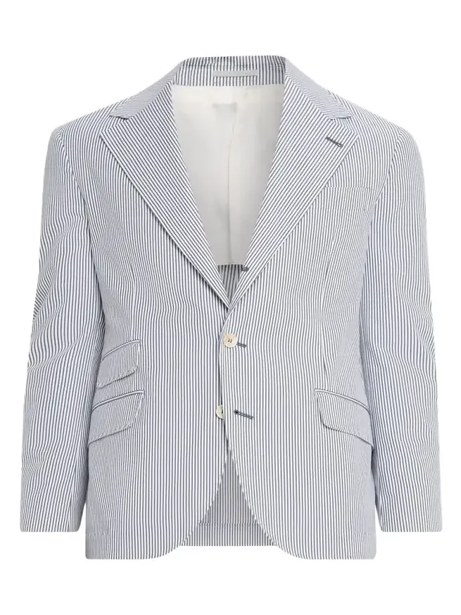 Men's Cotton-Blend Single-Breasted Jacket Men's Cotton-Blend Single-Breasted Jacket