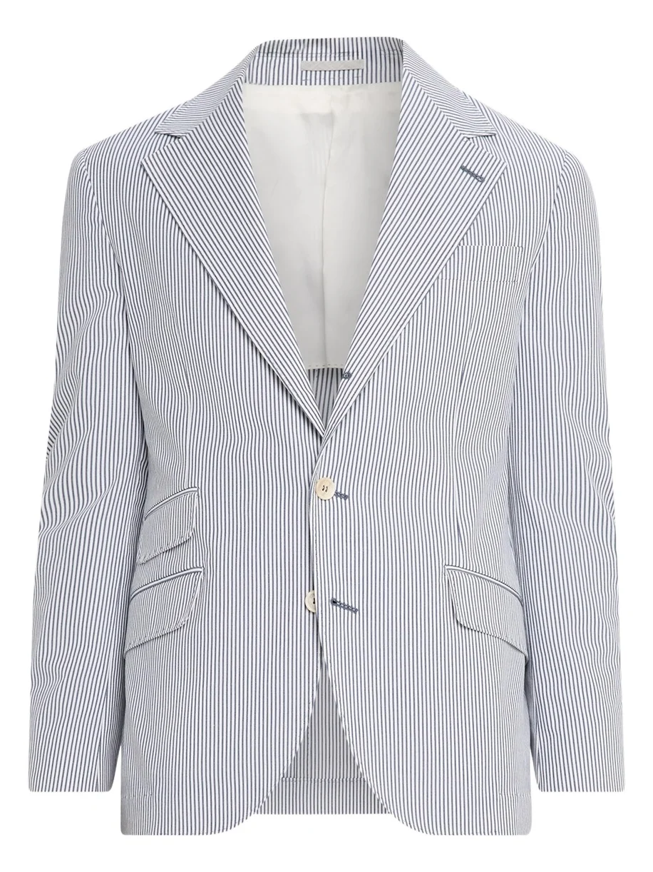 Men's Cotton-Blend Single-Breasted Jacket Men's Cotton-Blend Single-Breasted Jacket