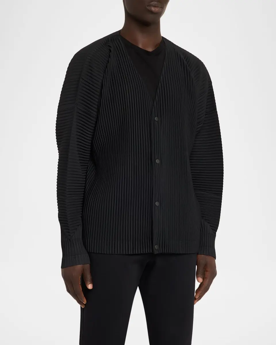Homme Plissé Issey Miyake Men's Basics Pleated Cardigan | Thumbnail 3