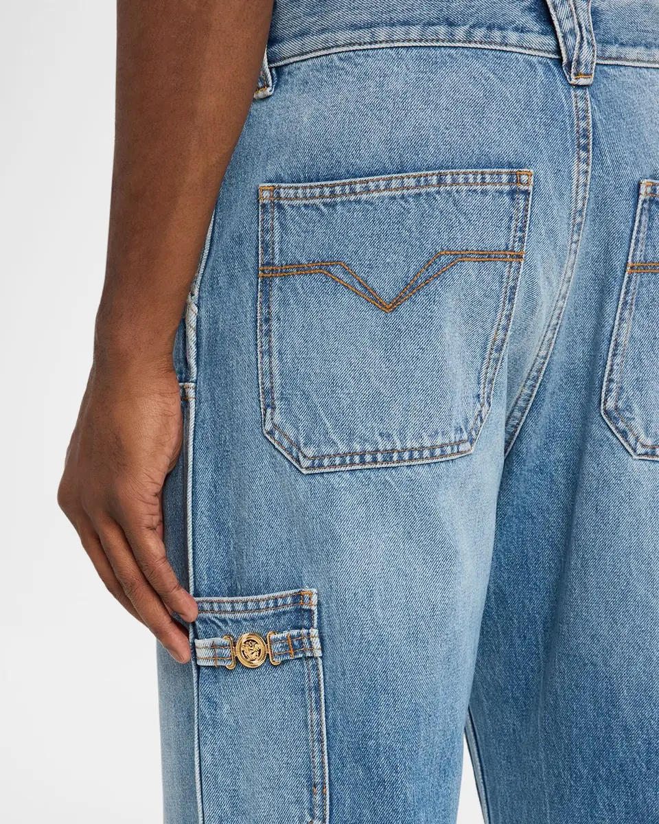 Versace Men's Straight-Leg Carpenter Jeans | Thumbnail 4 Versace Men's Straight-Leg Carpenter Jeans | Thumbnail 4