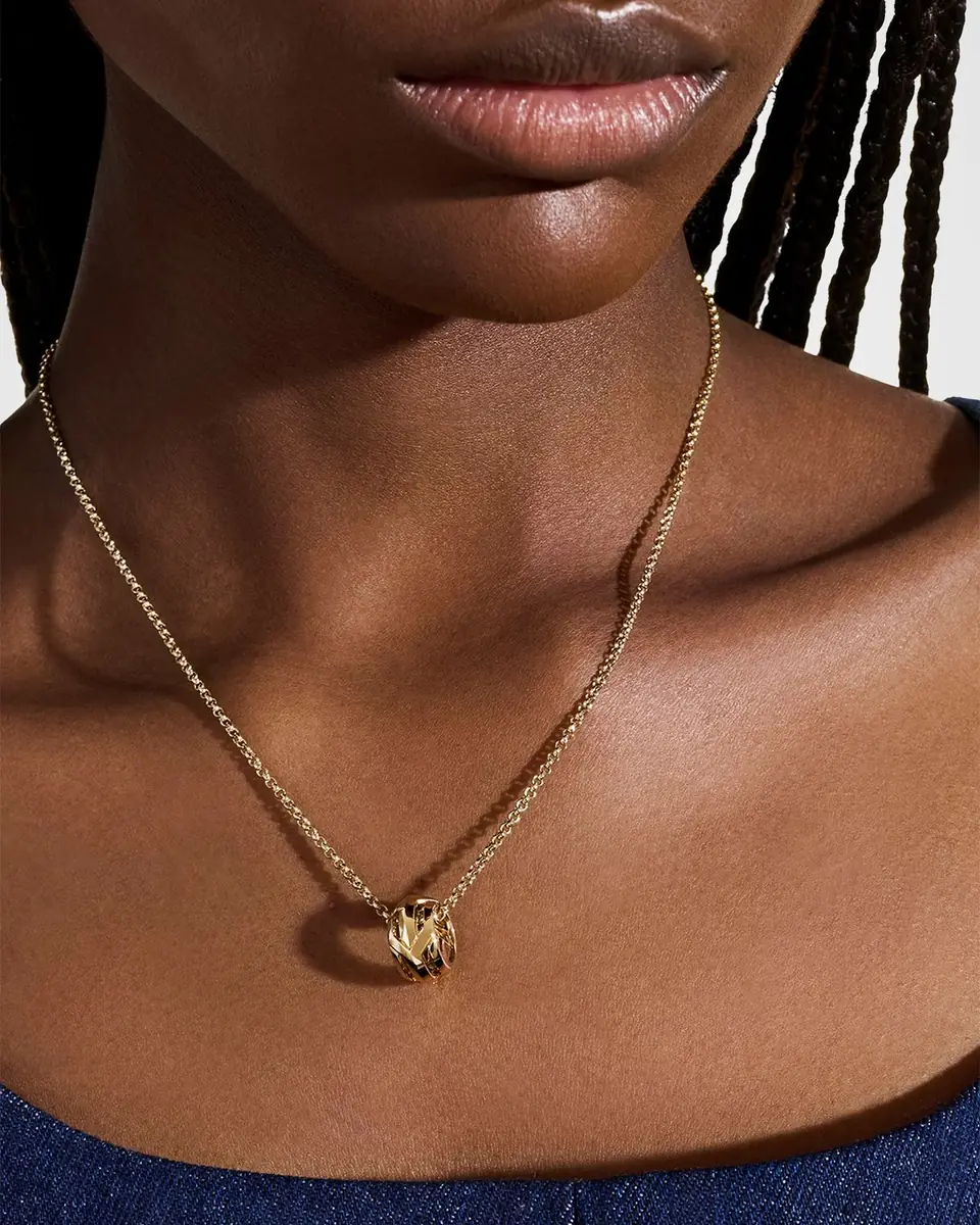 John Hardy Icon 50 Pendant Necklace in 14K Yellow Gold, 2mm, 18"L | Thumbnail 2