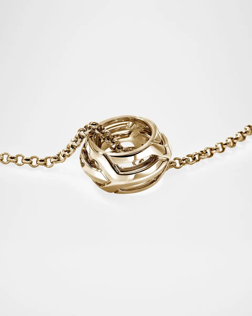 John Hardy Icon 50 Pendant Necklace in 14K Yellow Gold, 2mm, 18"L | Thumbnail 3