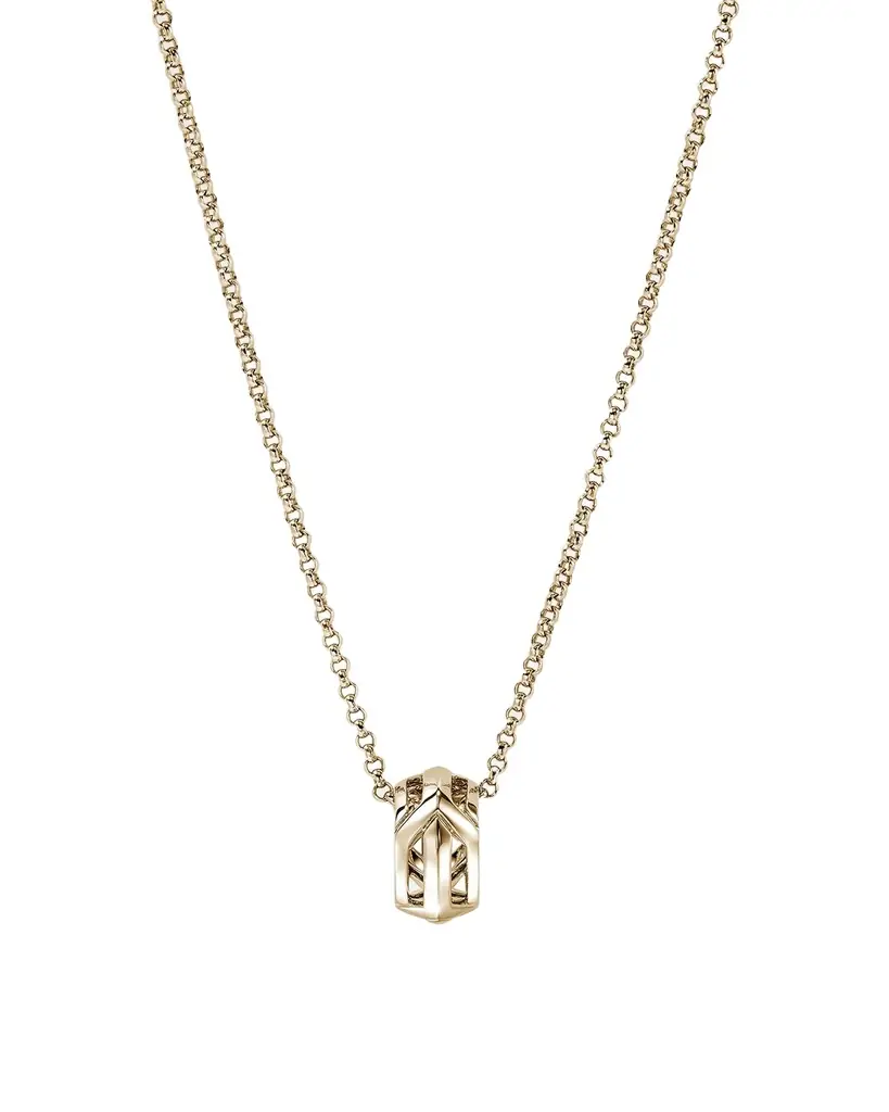 Icon 50 Pendant Necklace in 14K Yellow Gold, 2mm, 18"L Icon 50 Pendant Necklace in 14K Yellow Gold, 2mm, 18"L
